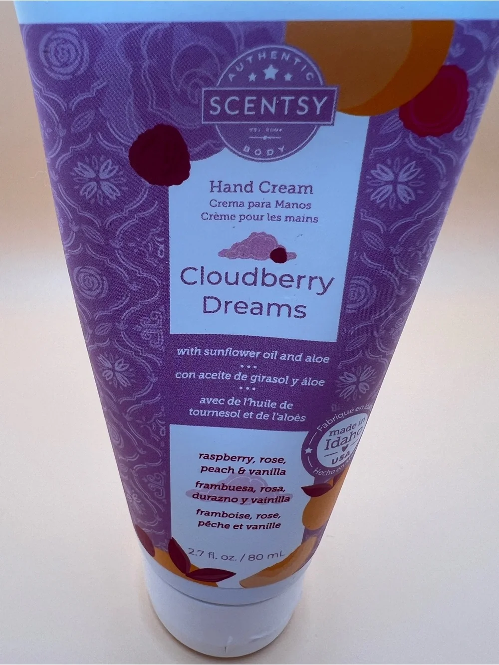 Scentsy NEW Cloudberry Dreams Retired Scent Hand Cream 2.7 Fl oz